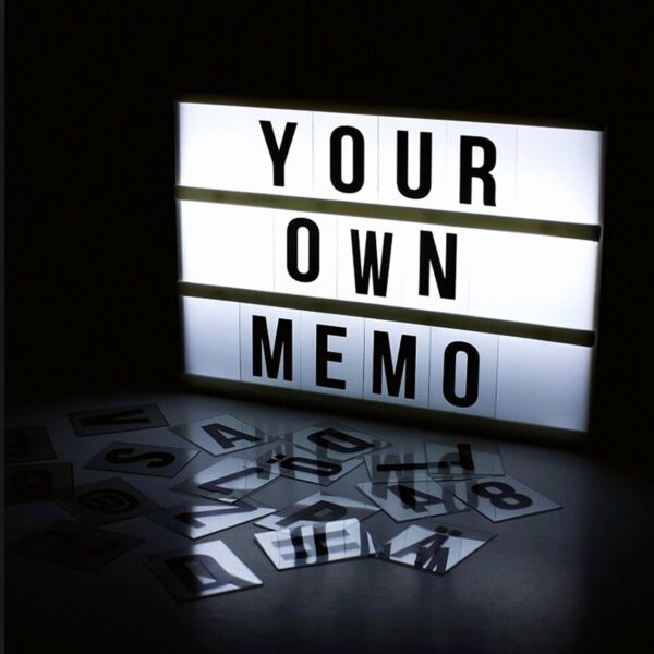 Kişiye Özel Küçük Boy Magnetli Işıklı Pano (Lightbox)