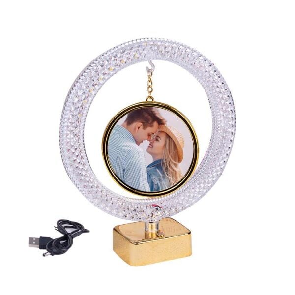 Led Işıklı Yuvarlak Fotoğraf Çerçevesi 22x26 cm