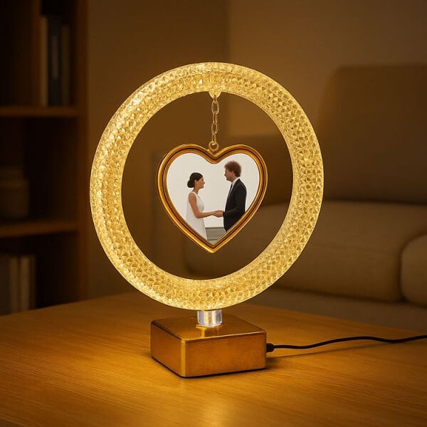 Led Işıklı Kalpli Fotoğraf Çerçevesi 22x26 cm