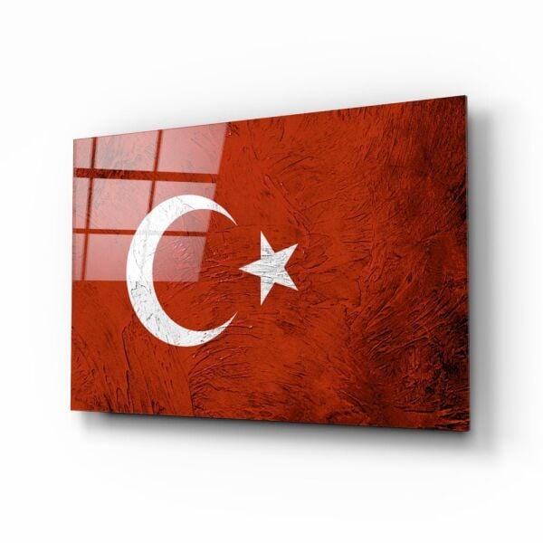 Türk Bayrağı Cam Tablo