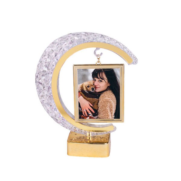 Ledli Kristal Hilal Fotoğraf Çerçevesi Dikdörtgen 20x25 cm