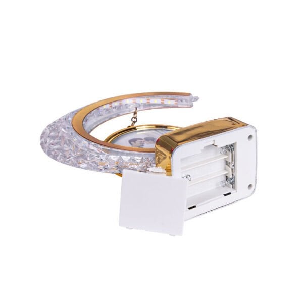 Ledli Kristal Hilal Fotoğraf Çerçevesi Yuvarlak 20x25 cm