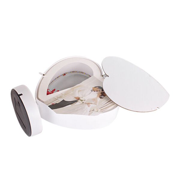 3D Led Işıklı Çiçek Aranjmanlı Kalpli Fotoğraf Çerçevesi 20x23 cm