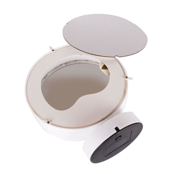 3D Led Işıklı Çiçek Aranjmanlı Yuvarlak Fotoğraf Çerçevesi 20x23 cm