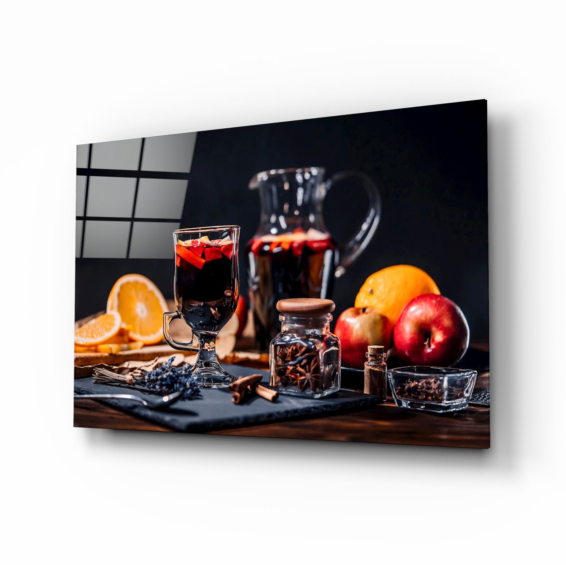 Noel Çayı Cam Tablo