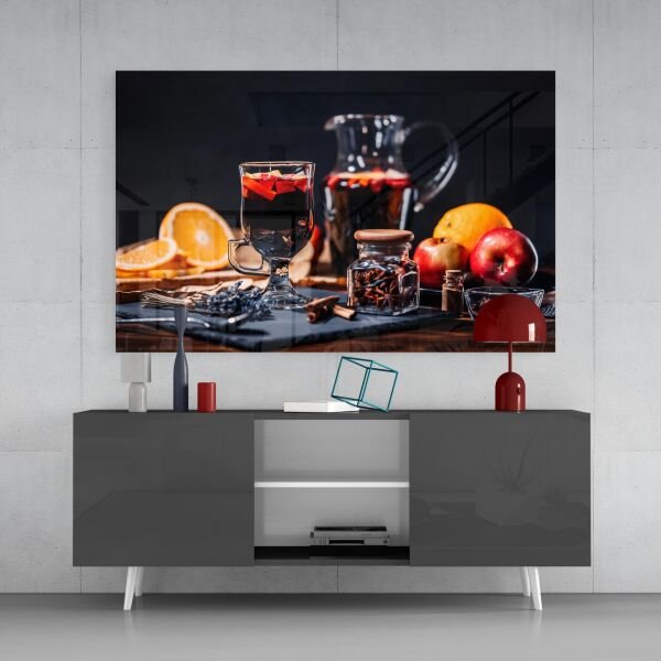 Noel Çayı Cam Tablo