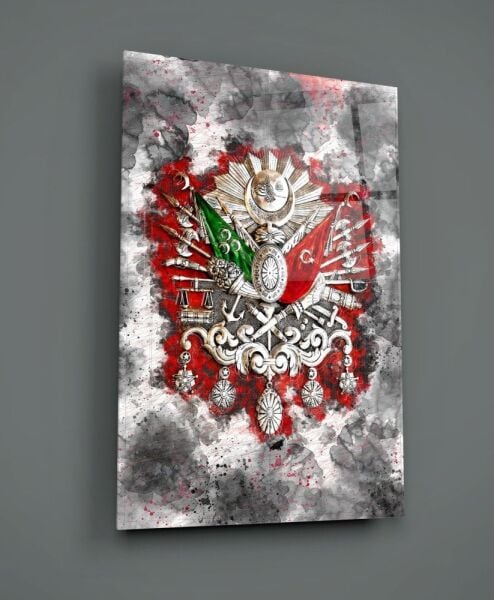 Osmanlı Devlet Arması Cam Tablo