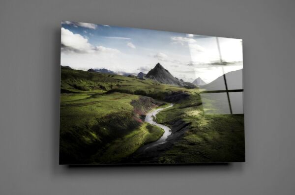 Yeşil Vadi Cam Tablo