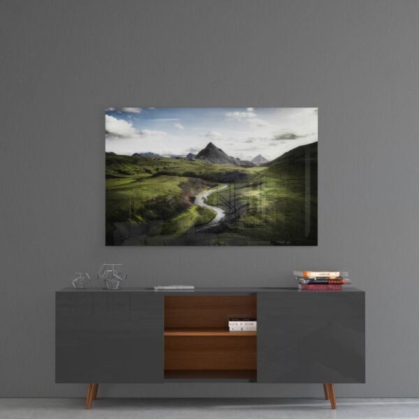 Yeşil Vadi Cam Tablo