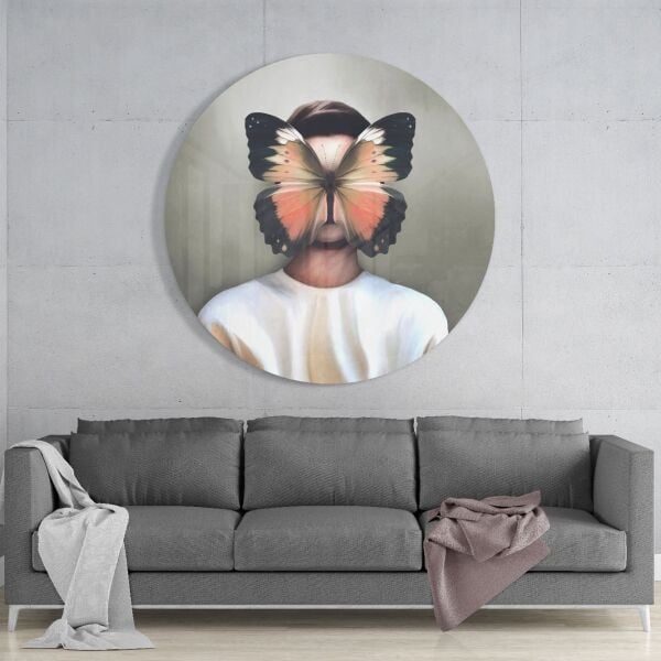 Kelebek Düşler Cam Tablo