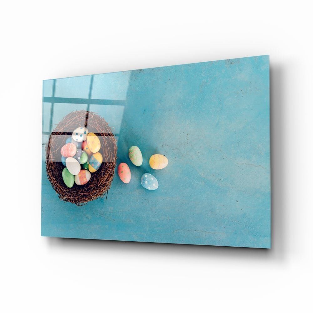 Paskalya Yumurtaları Cam Tablo