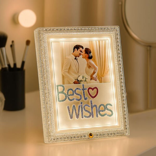 Ledli Best Wishes Fotoğraf Çerçevesi 18x23 cm