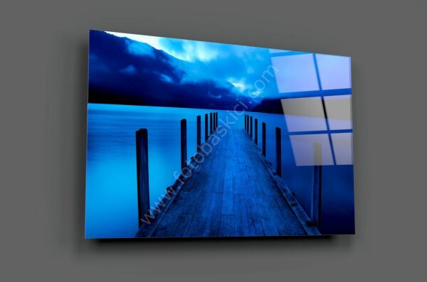 Mavi Rıhtım Cam Tablo