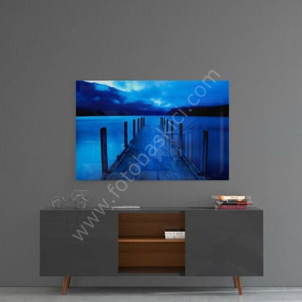 Mavi Rıhtım Cam Tablo