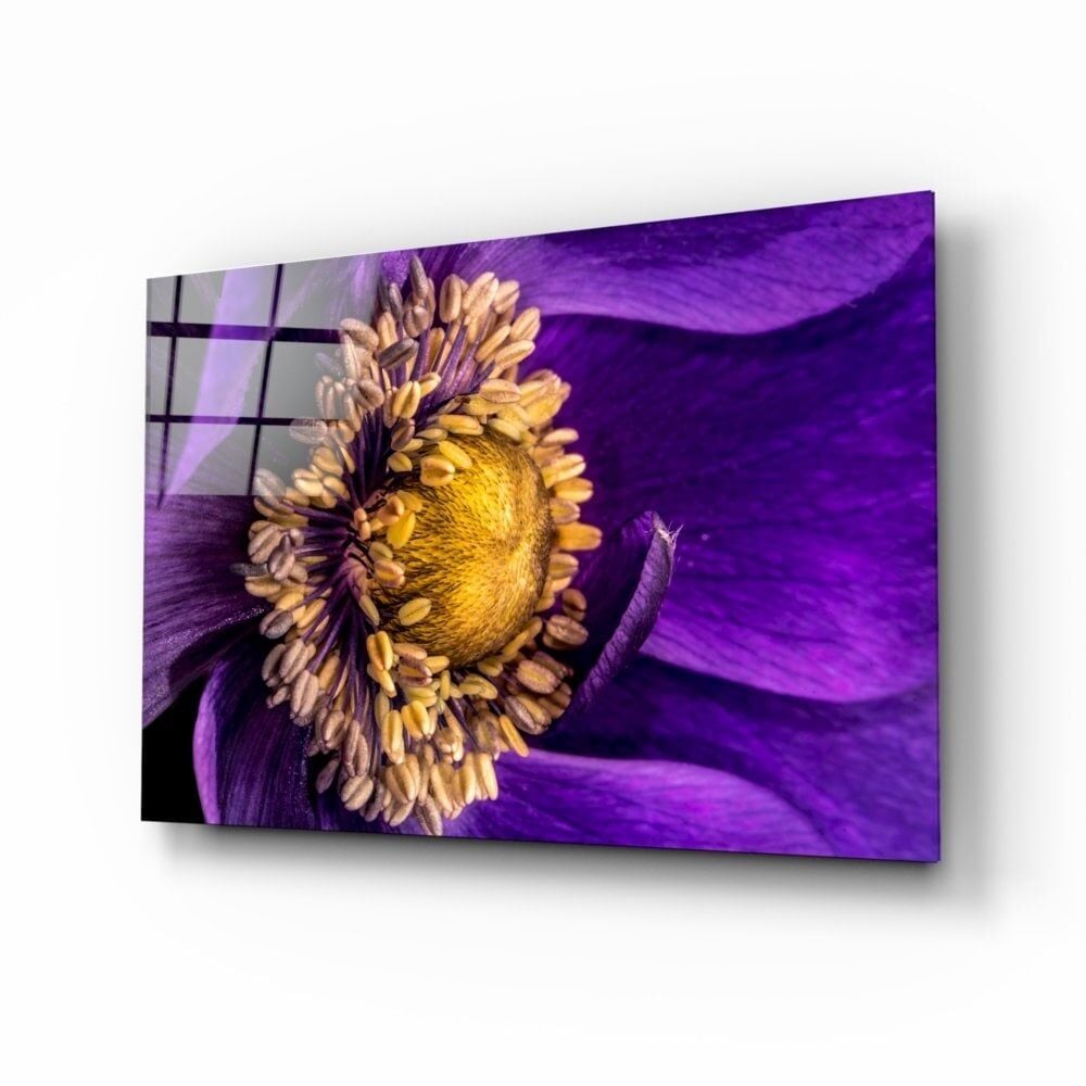 Sarı Çiçek Cam Tablo