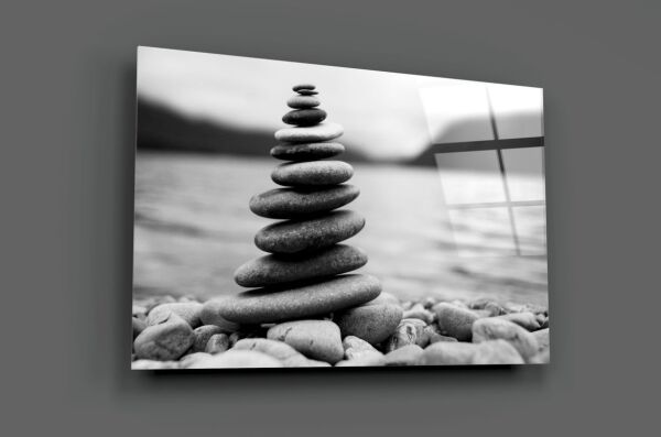 Çakıl taşları Cam Tablo