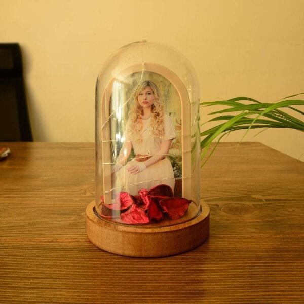 Led Işıklı Fanus Fotoğraf Çerçevesi