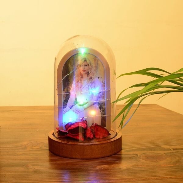 Led Işıklı Fanus Fotoğraf Çerçevesi