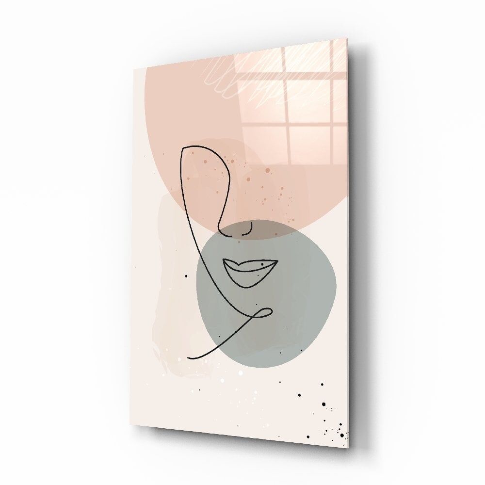 Soyut Şekiller Cam Tablo No:2077