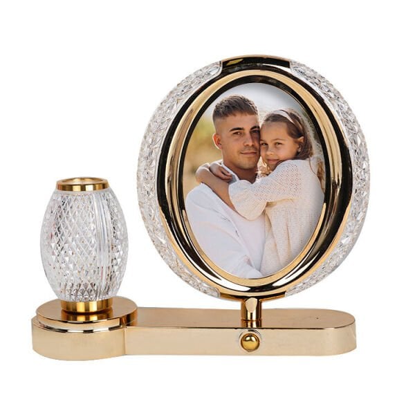 Ledli Kristal Vazolu Fotoğraf Çerçevesi 25x28 cm