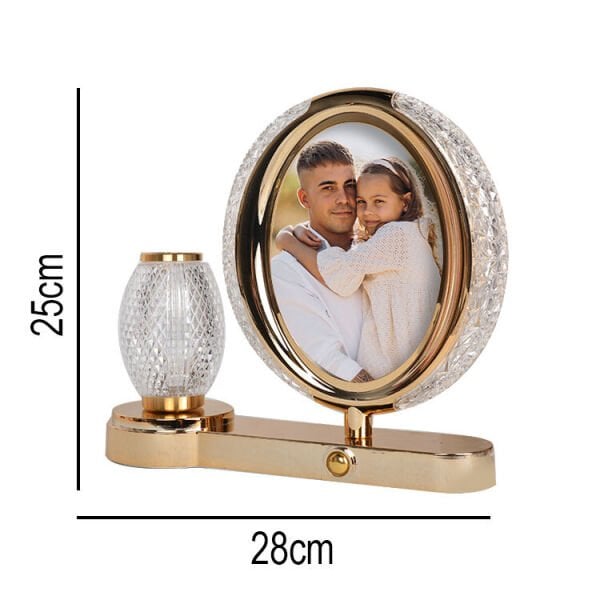 Ledli Kristal Vazolu Fotoğraf Çerçevesi 25x28 cm