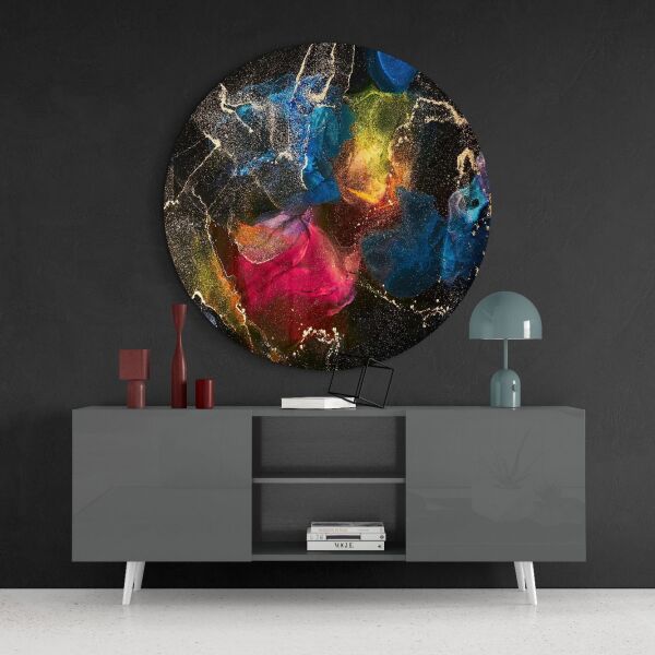 Renkli Patlama Cam Tablo