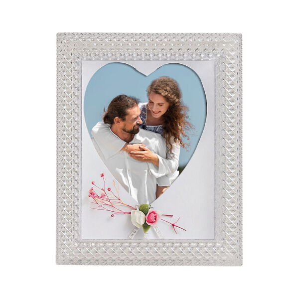 Led Işıklı Kalpli Kristal Fotoğraf Çerçevesi 20x25 cm