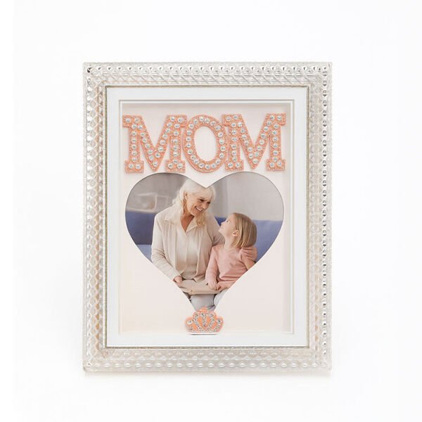 Led Işıklı Kalpli Kristal MOM Fotoğraf Çerçevesi 20x25 cm