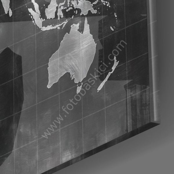 Dünya Haritası Cam Tablo No:3031