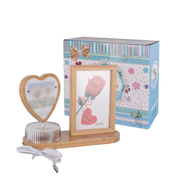 Ledli Dönen Fotoğraf Çerçevesi Kalpli 24x18 cm