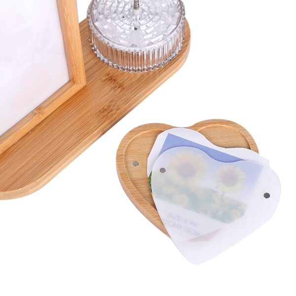 Ledli Dönen Fotoğraf Çerçevesi Kalpli 24x18 cm