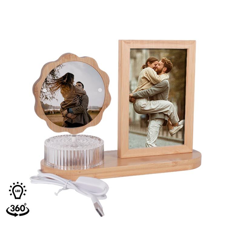 Ledli Dönen Fotoğraf Çerçevesi Papatya 24x18 cm