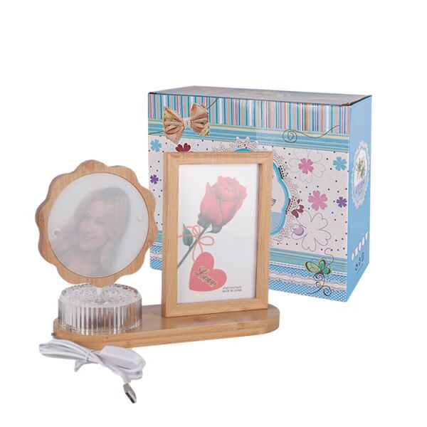 Ledli Dönen Fotoğraf Çerçevesi Papatya 24x18 cm