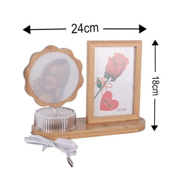 Ledli Dönen Fotoğraf Çerçevesi Papatya 24x18 cm