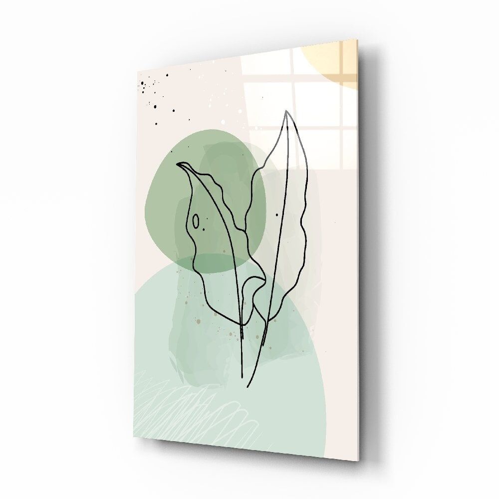 Soyut Şekiller Cam Tablo No:2074