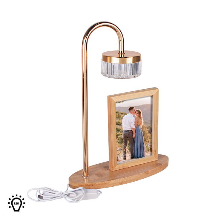 Ahşap Dekoratif Fotoğraflı Masa Lambası 24x34 cm