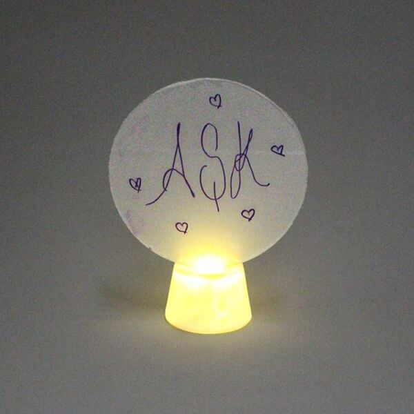 Ledli Karalama Tahtası 18 cm Yuvarlak
