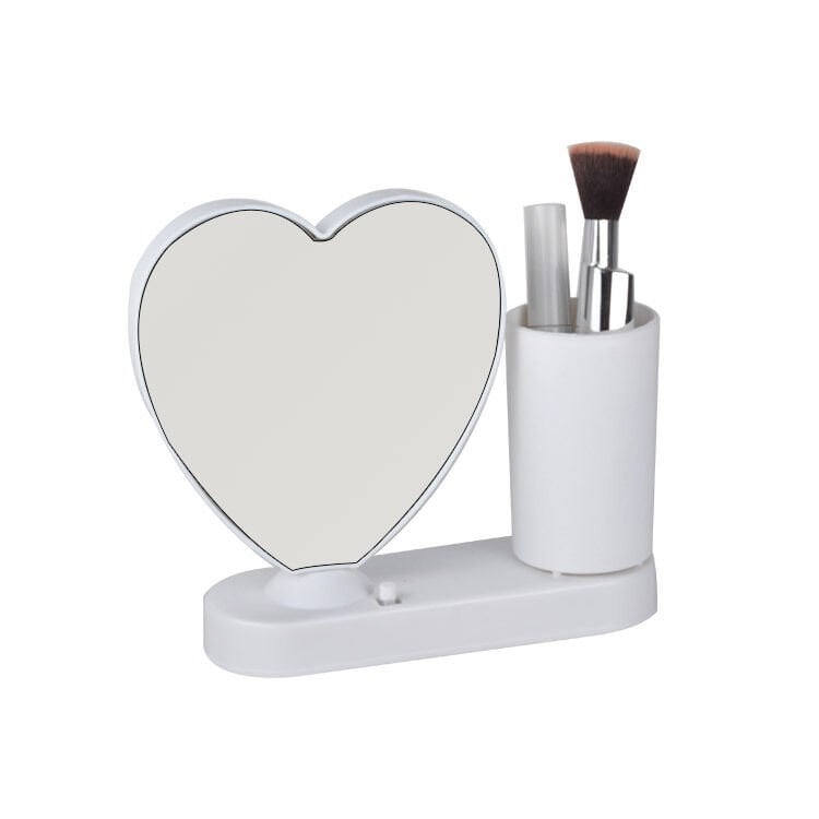 Sihirli Led Ayna Kalemlikli (Kalpli) 17x20 cm