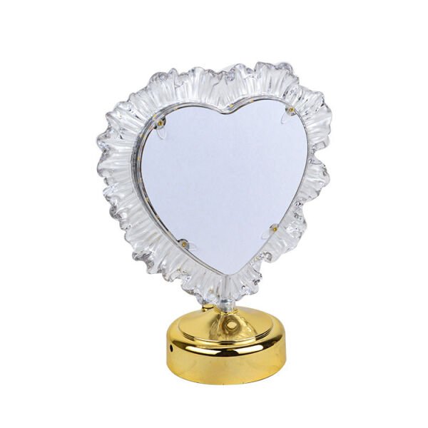 Led Işıklı Kalpli Kristal Fotoğraf Çerçevesi 20x26 cm