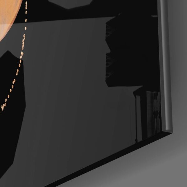 Abstract Siyah Cam Tablo