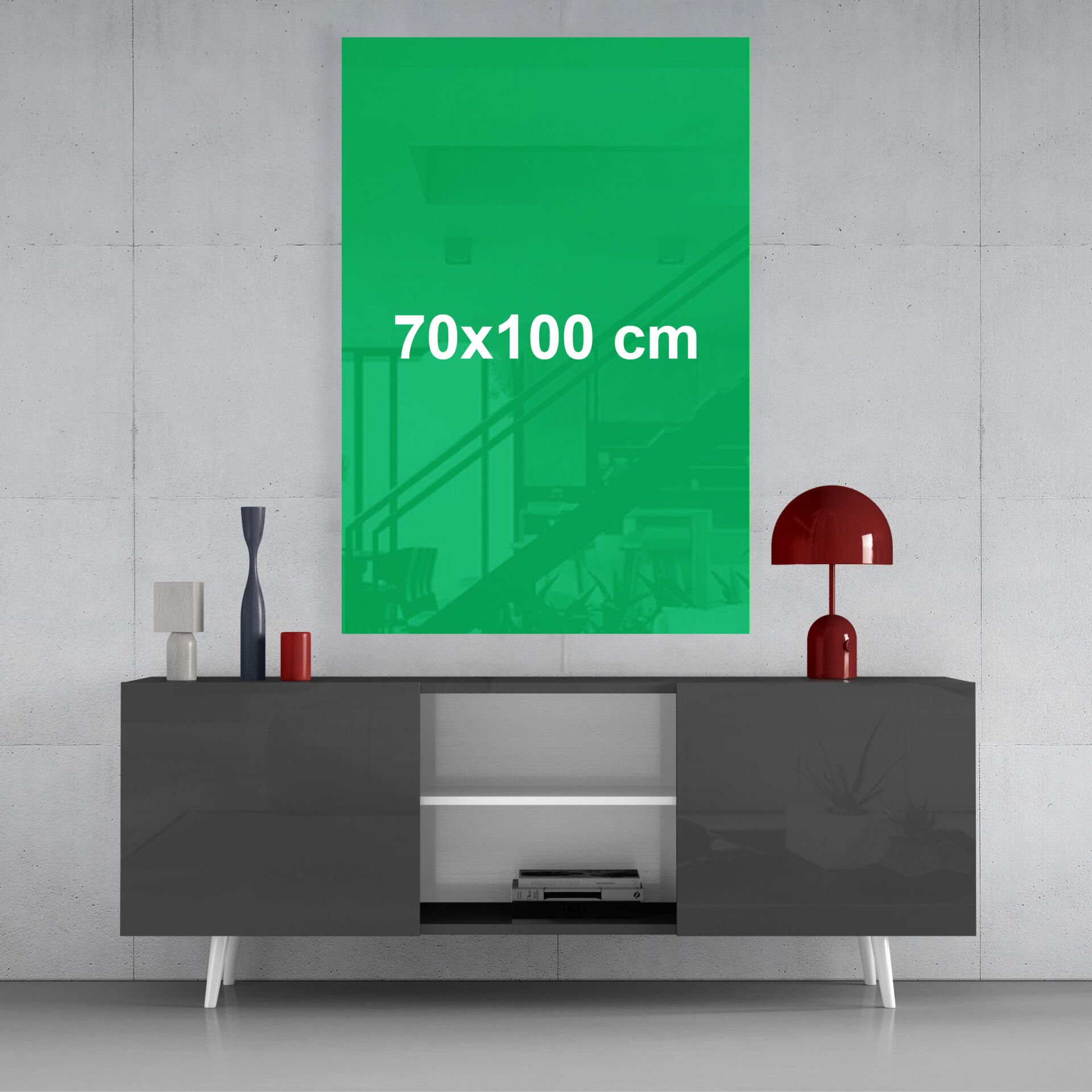 Kişiye Özel Cam Tablo 70x100 cm (Dikey)