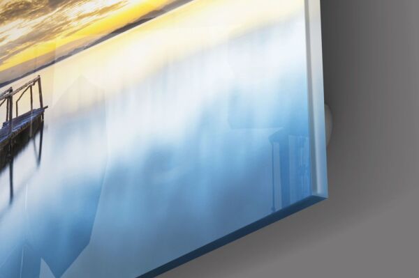 Sahilde Gün Batımı Cam Tablo No:2070