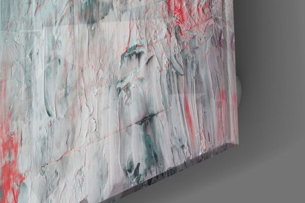 Yağlı Boya Efekti Soyut Desen Cam Tablo