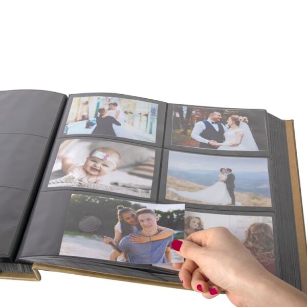 Deri Fotoğraf Albümü Açık Krem 600'lük 10x15