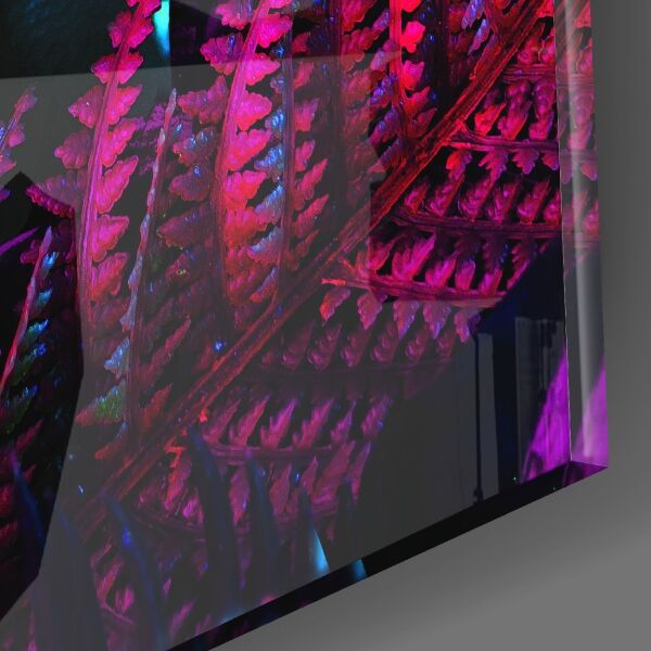 Neon Bakışlar Cam Tablo