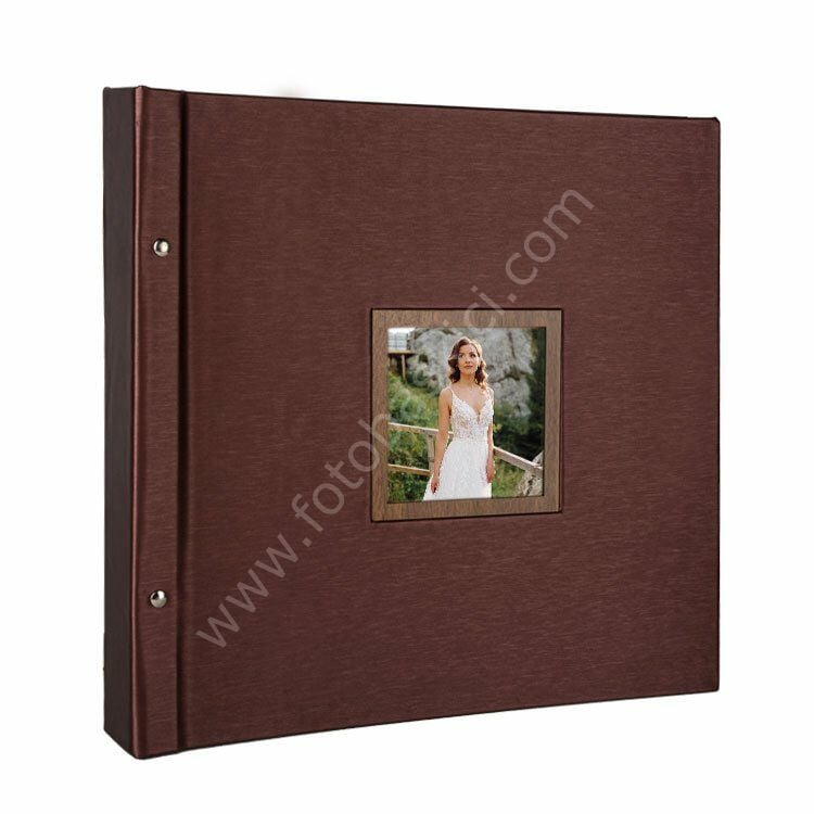 Deri Fotoğraf Albümü Gül Kurusu 600'lük 10x15