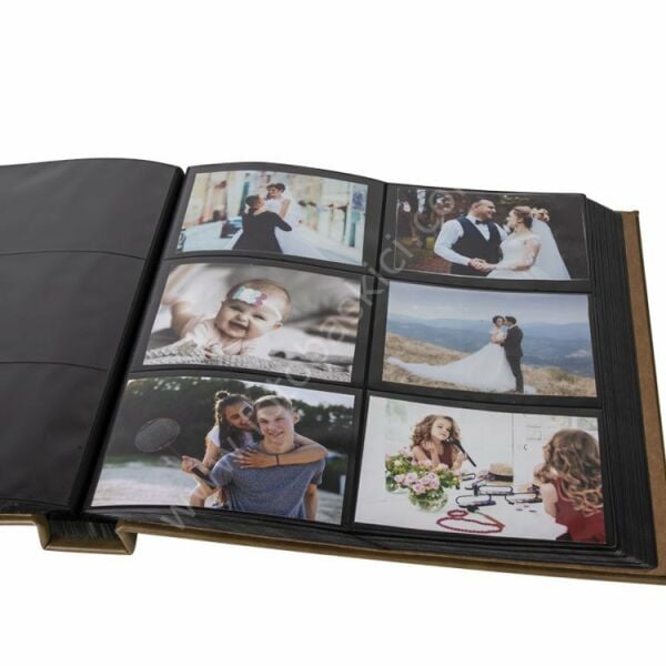 Deri Fotoğraf Albümü Gül Kurusu 600'lük 10x15