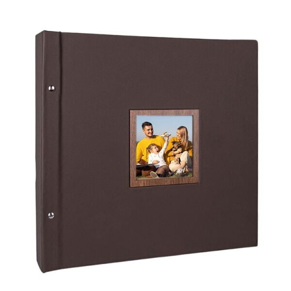 Deri Fotoğraf Albümü Dokulu Kahve 600'lük 10x15