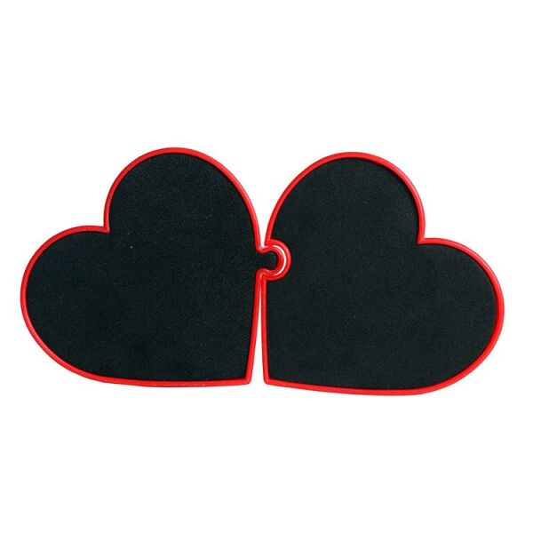 Kırmızı Kalpli Puzzle Fotoğraf Çerçevesi 2'li