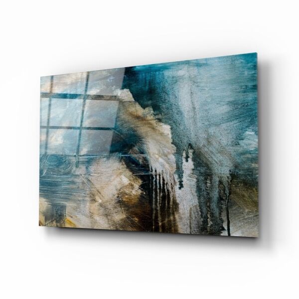 Soyut Renkler Cam Tablo